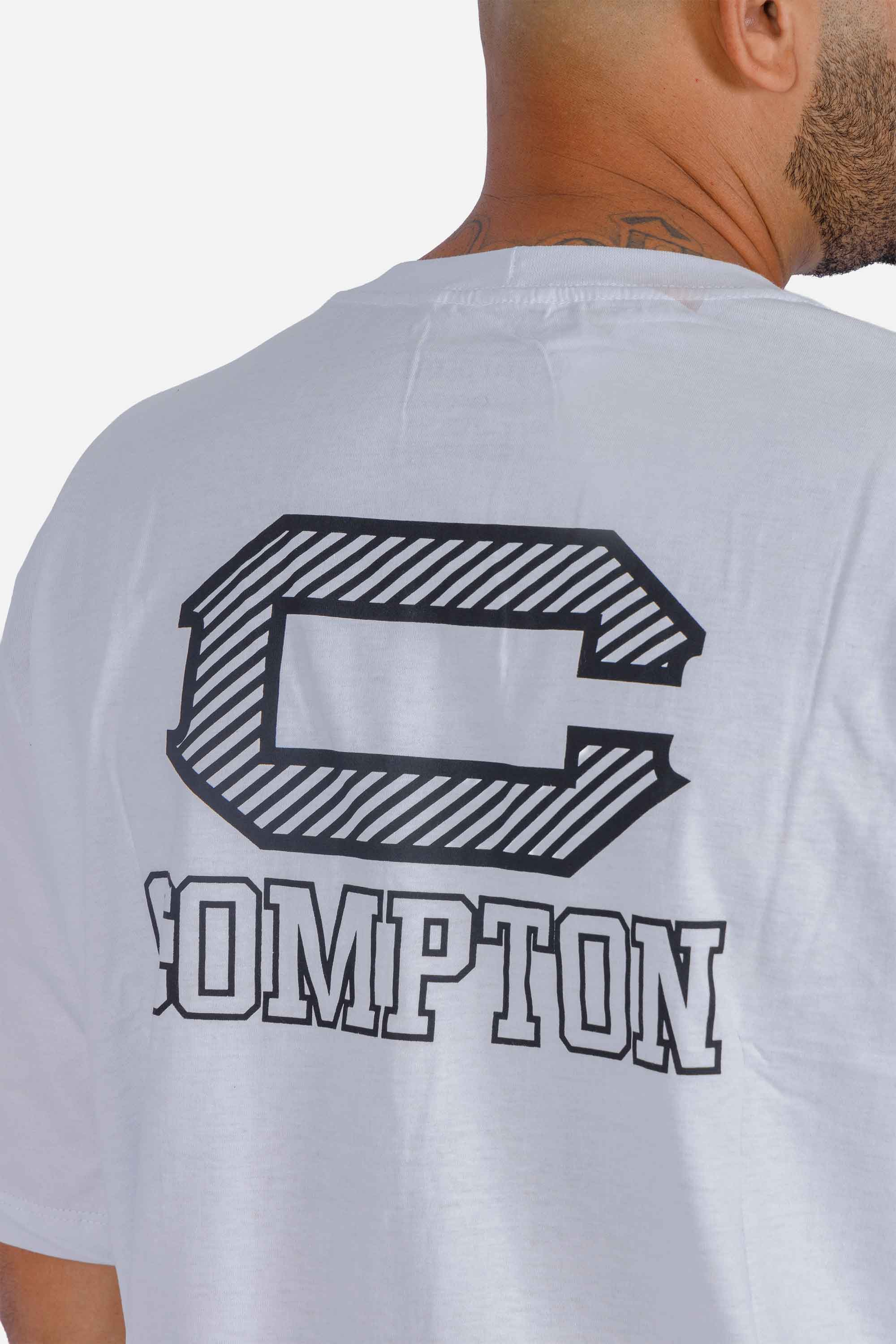 Camiseta Compton Oversized Illusion Branca