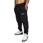 Calça Compton Moletom Logo Bordado Jogger Preto