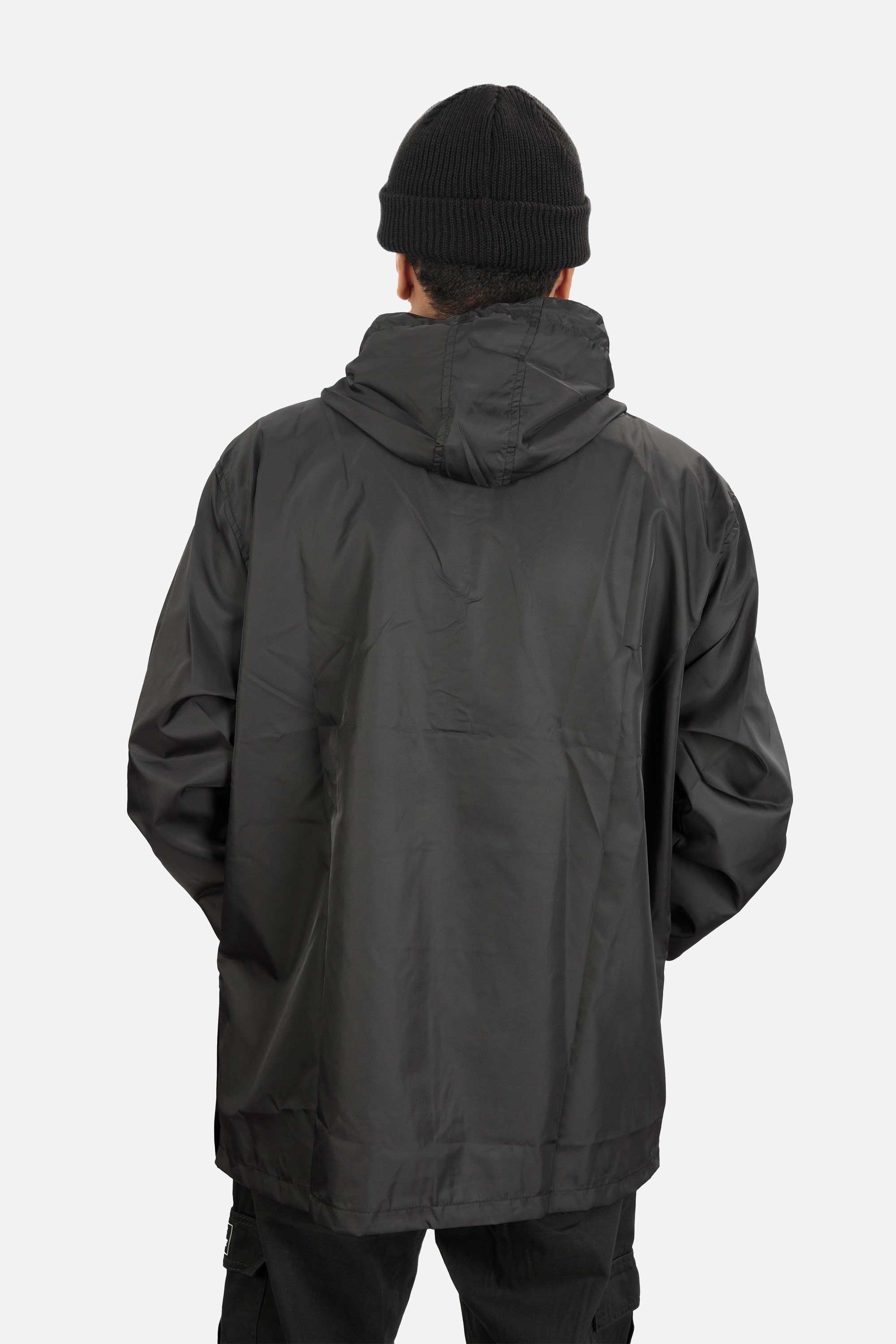 Jaqueta Compton Corta Vento Anorak Bordada Preta