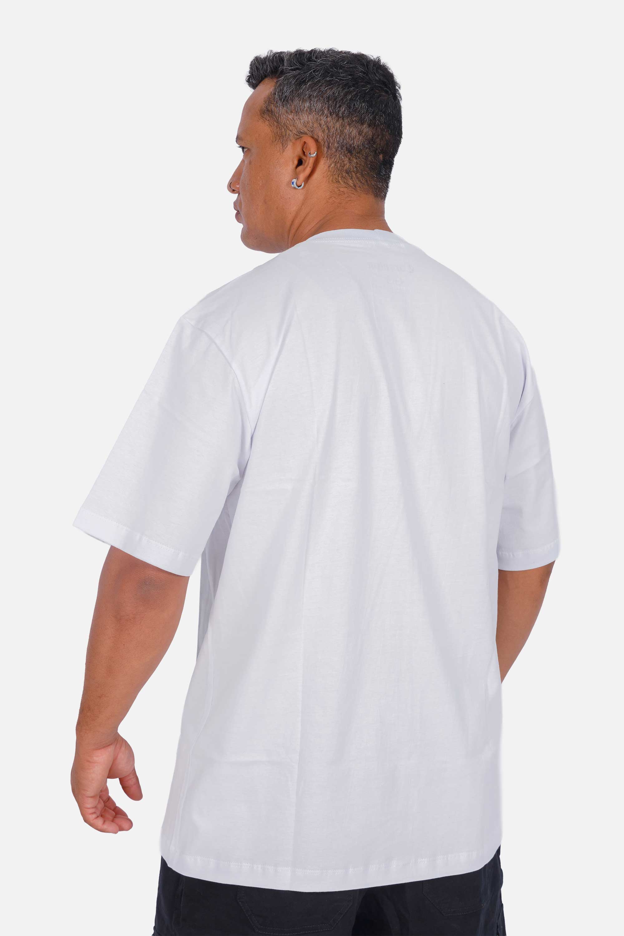 Camiseta Compton Oversized Logo Refletivo Branca