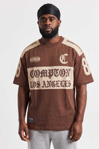 Camiseta Oversized Compton Gang Life - Marrom