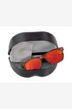 Óculos De Sol Compton Cancun Amadeirado Vermelho