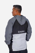 Jaqueta Compton Corta Vento Logo Refletivo Cinza