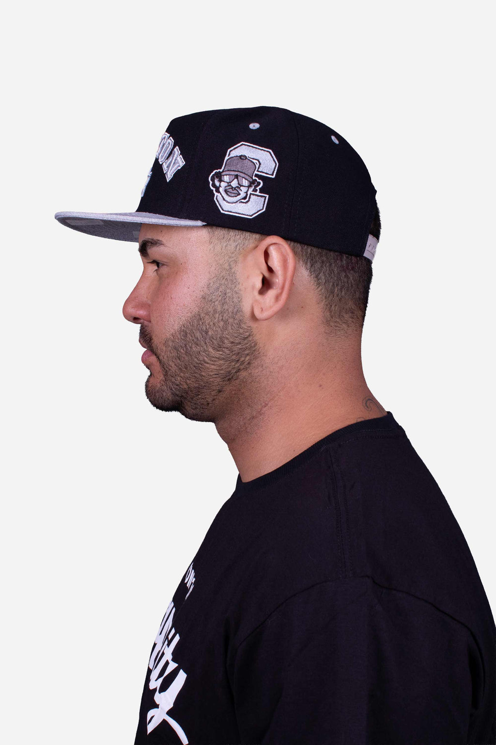 Boné Aba Reta Collab Starter X Compton Basic Preto Cinza