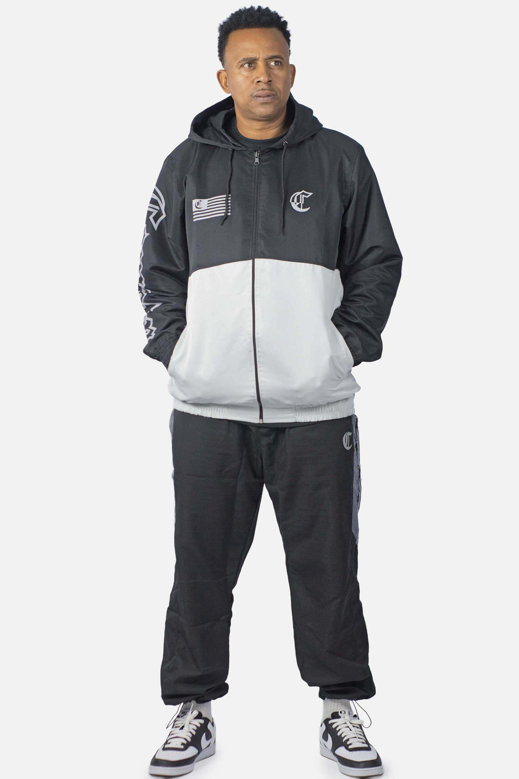 Calça Compton Tactel Faixa Galão Preta - COMPTON