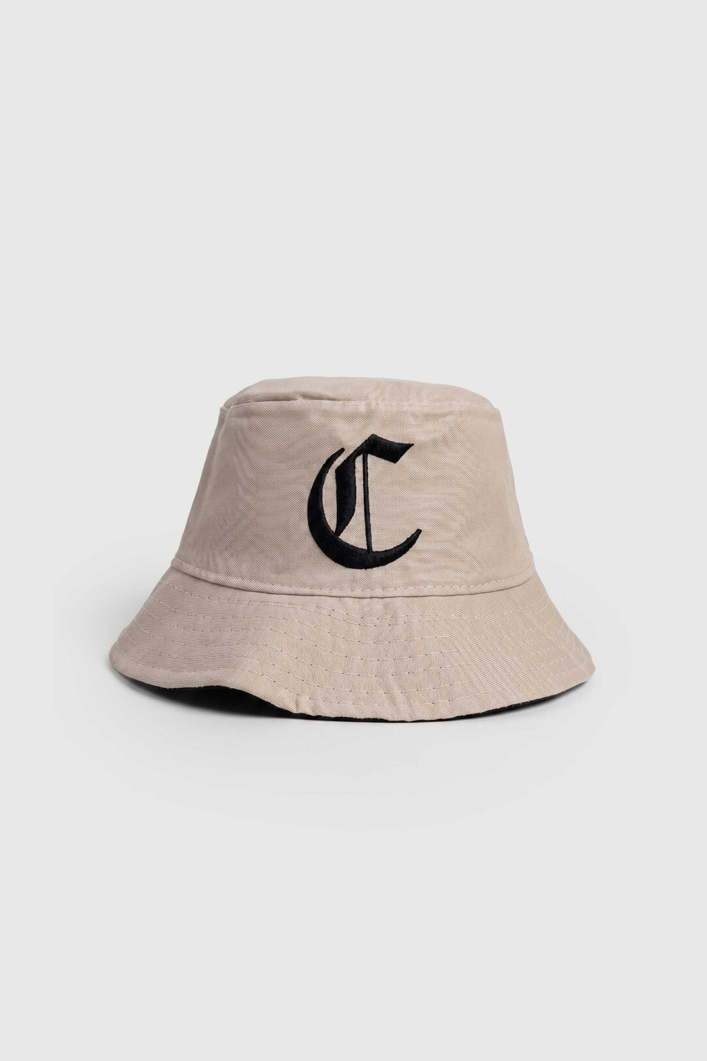 Bucket Hat Compton Dupla Face Streetwear Preto e Caqui