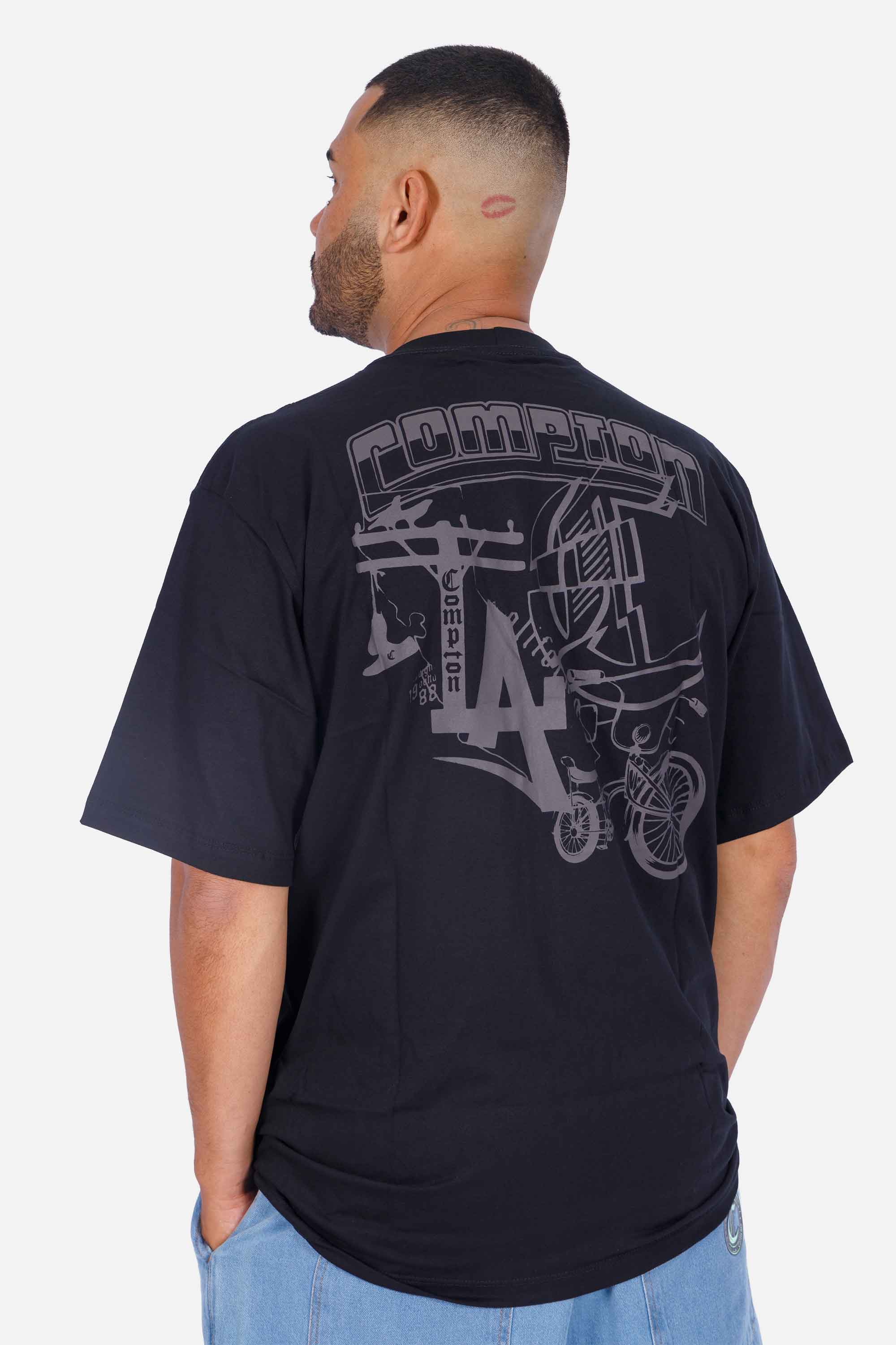 Camiseta Compton Oversized Lowbike Legacy Preto