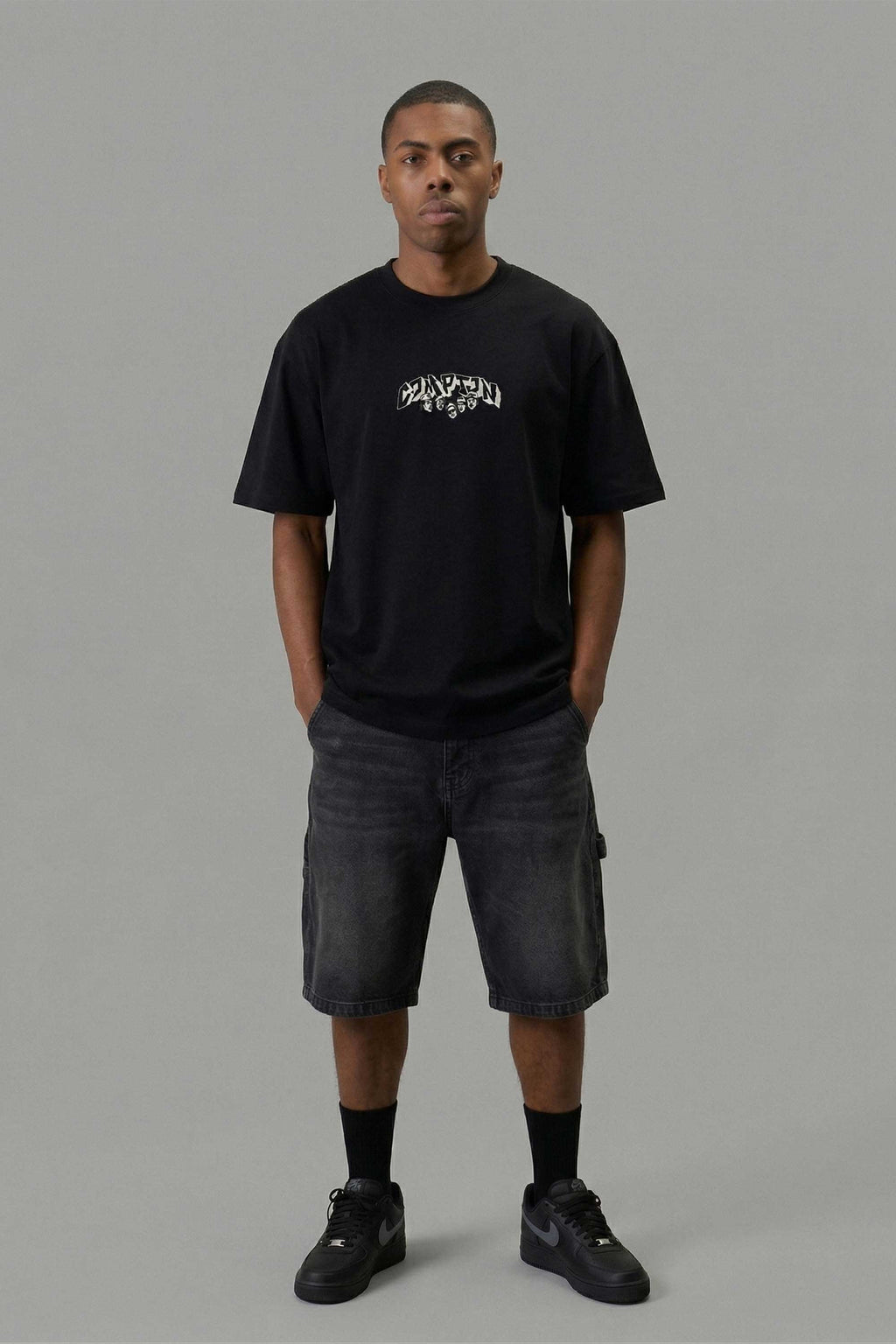 Camiseta Compton Oversized N.W.A. Faces - Preto