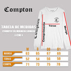 Camiseta Compton Manga Longa Logo Vermelha