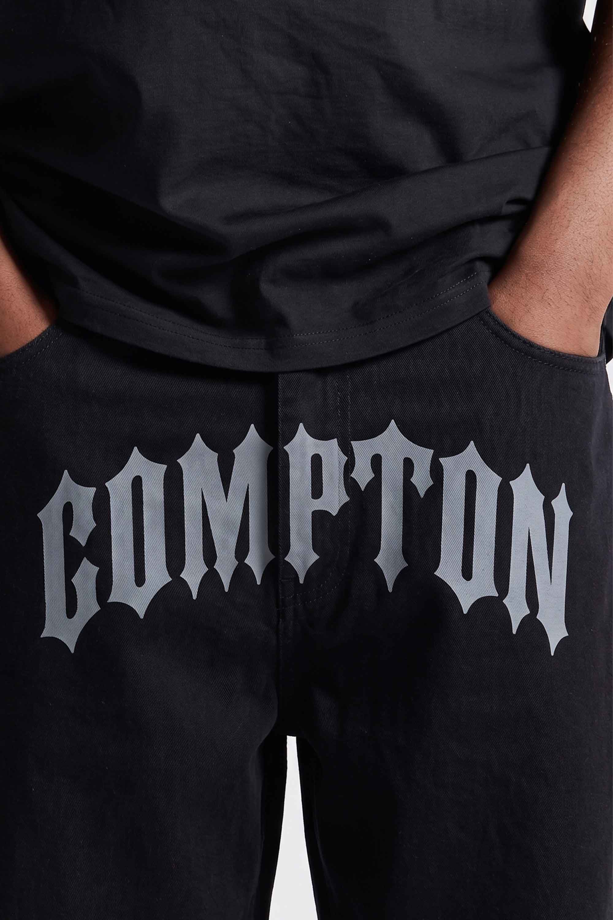 Calça Jeans Baggy Compton Gothic - Black