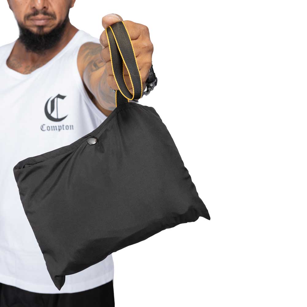 Jaqueta Compton Corta Vento Anorak Vira Bolsa Preta