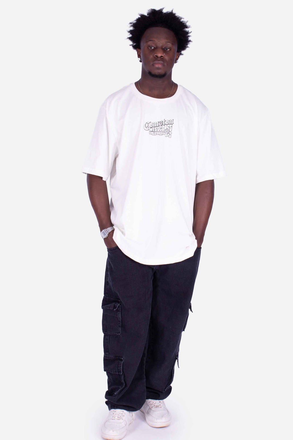 Camiseta Compton Oversized Boyz'N The Hood Off White