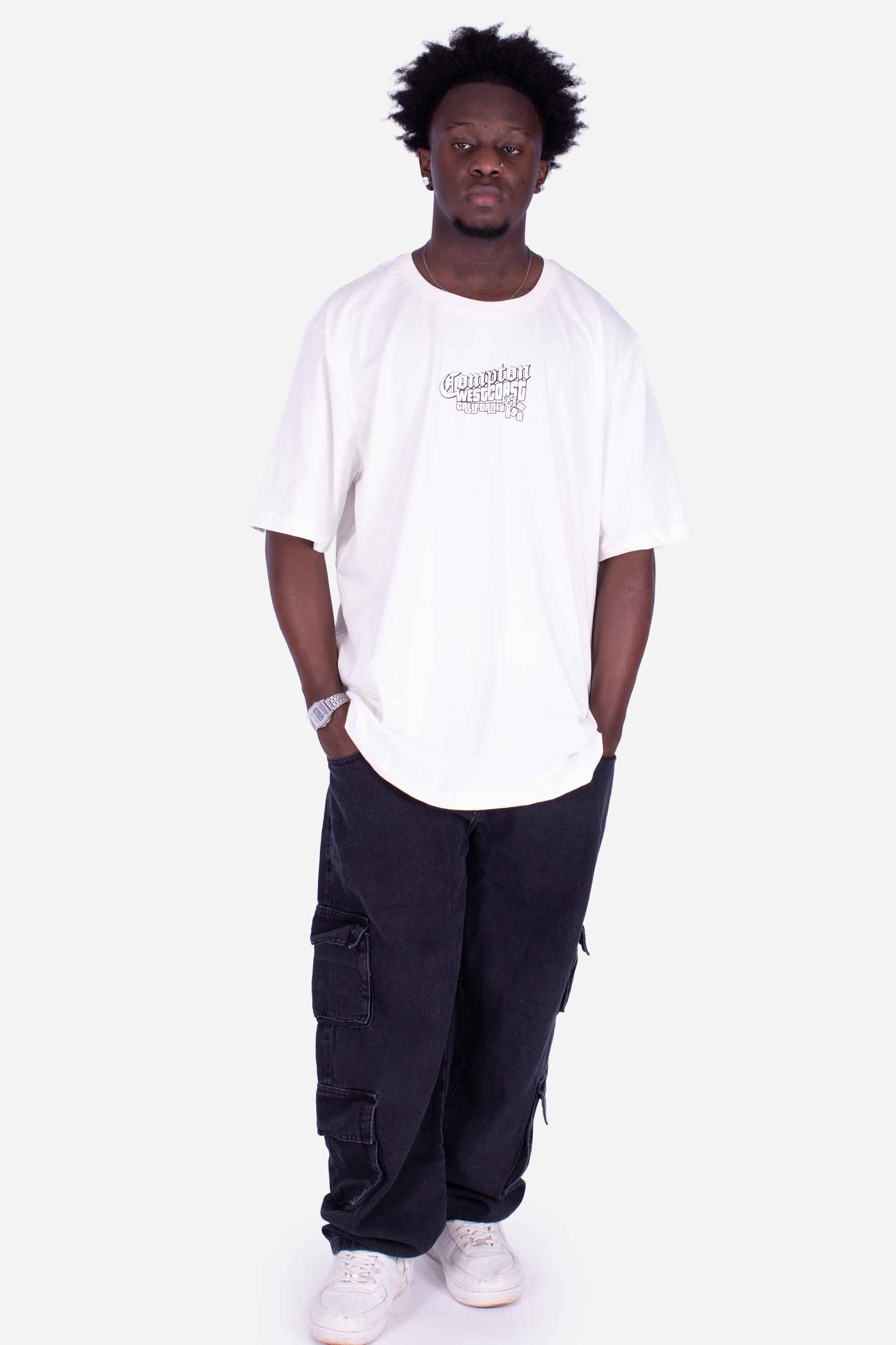 Camiseta Compton Oversized Boyz'N The Hood Off White