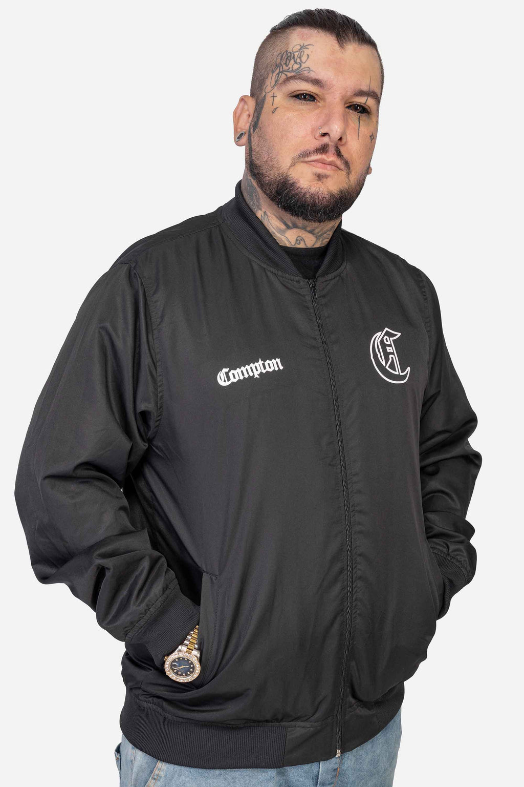 Jaqueta Compton College High Preto