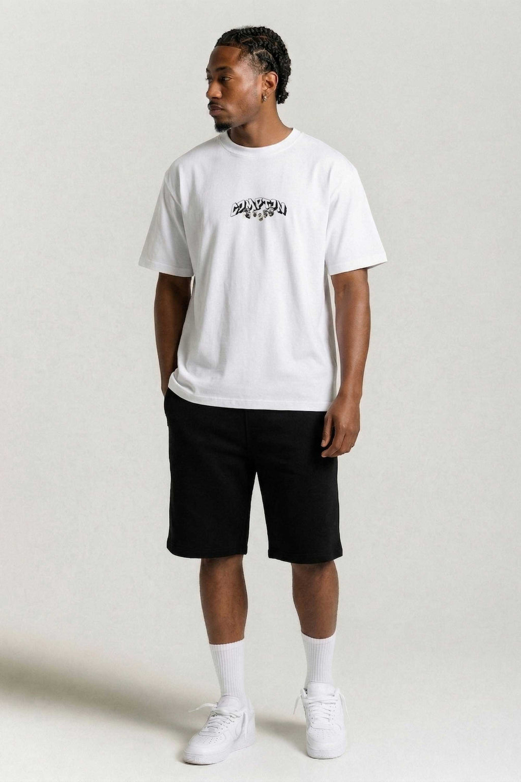 Camiseta Compton Oversized N.W.A. Faces - Branca