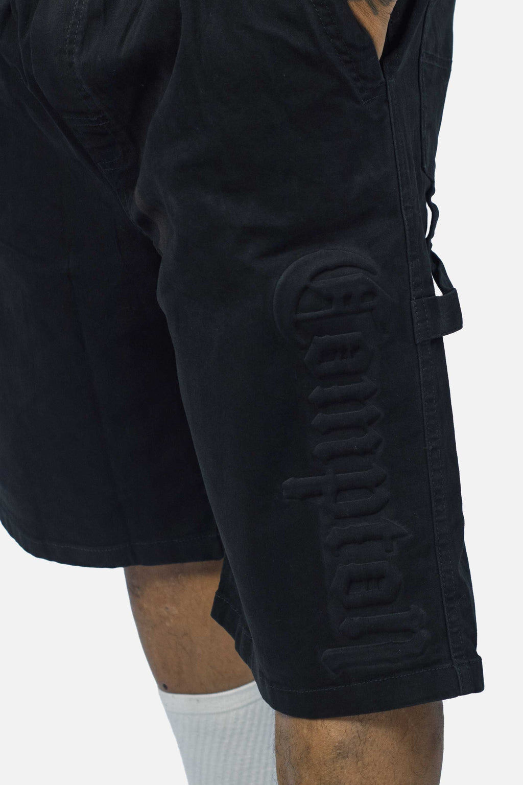 Bermuda Sarja Compton Carpinteiro Logo 3D Preta
