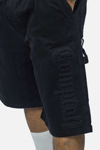 Bermuda Sarja Compton Carpinteiro Logo 3D Preta