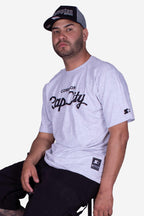 Camiseta Collab Starter x Compton Rap City Cinza Mescla