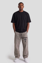 Calça Jeans Baggy Compton Thigh Cross Marmorizada