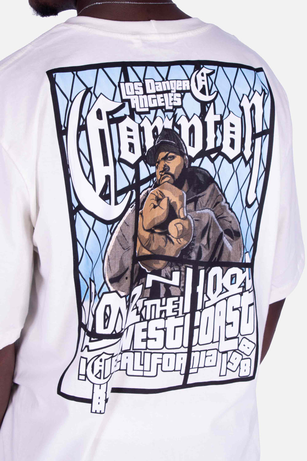 Camiseta Compton Oversized Boyz'N The Hood Off White