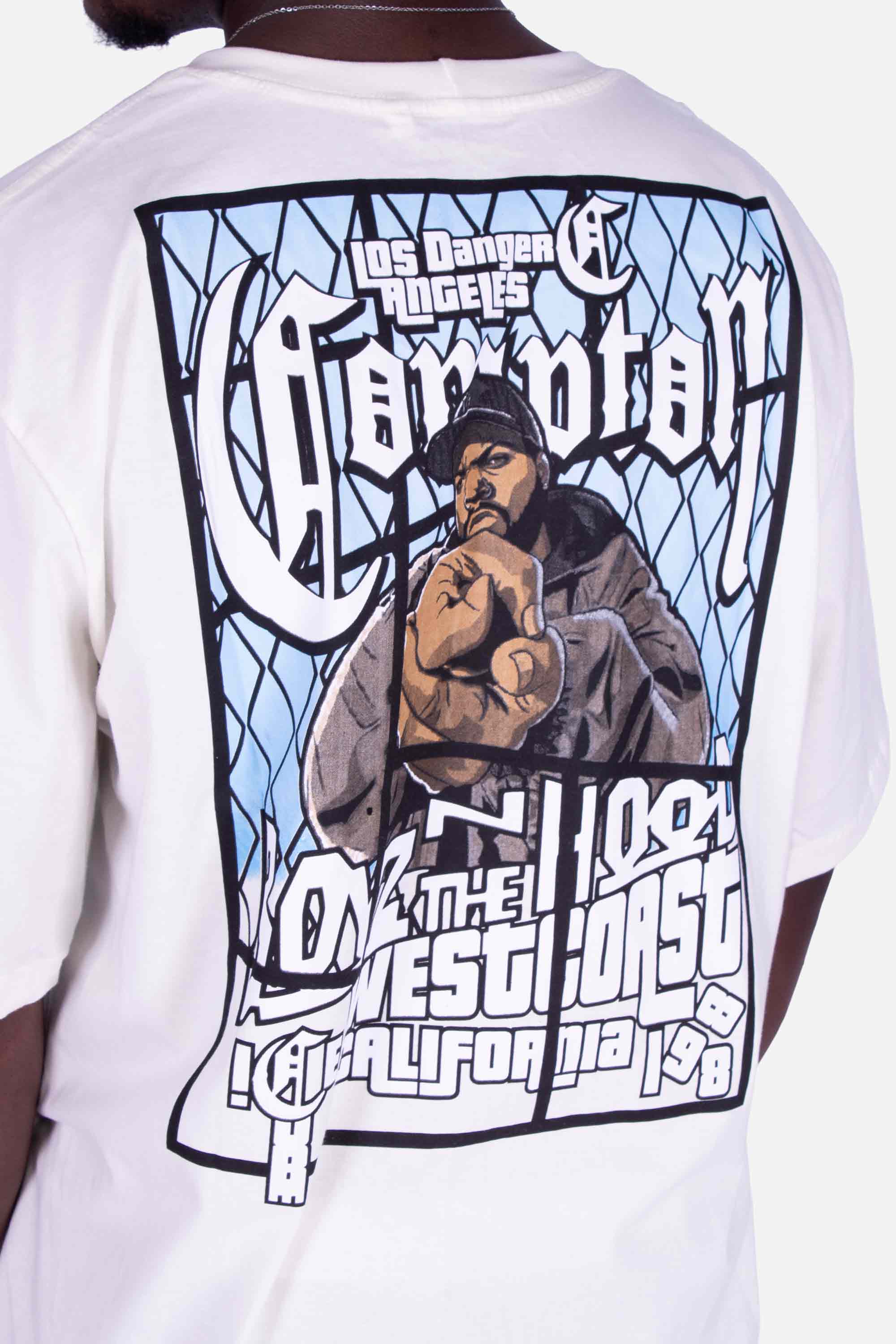 Camiseta Compton Oversized Boyz'N The Hood Off White