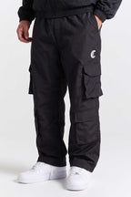 Calça Cargo Compton 8 Bolsos Elástico Ripstop Preta
