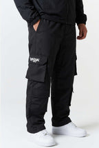 Calça Cargo Compton 8 Bolsos Elástico Ripstop Preta