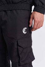 Calça Cargo Compton 8 Bolsos Elástico Ripstop Preta