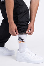 Calça Cargo Compton 8 Bolsos Elástico Ripstop Preta