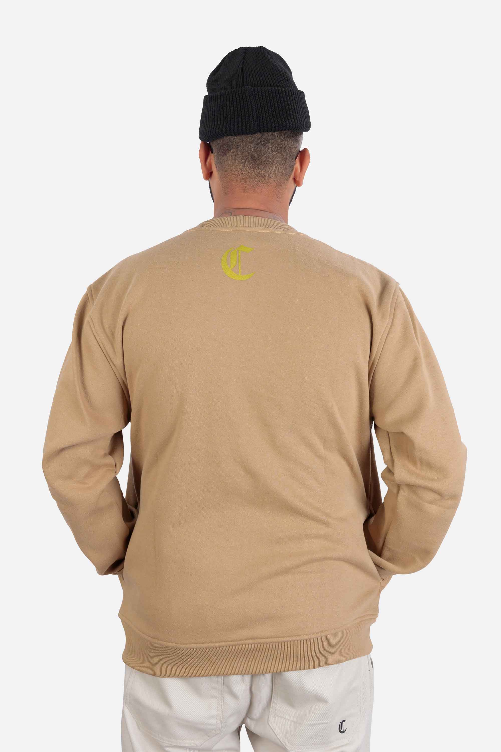 Moletom Compton Careca Champion Ring Caqui