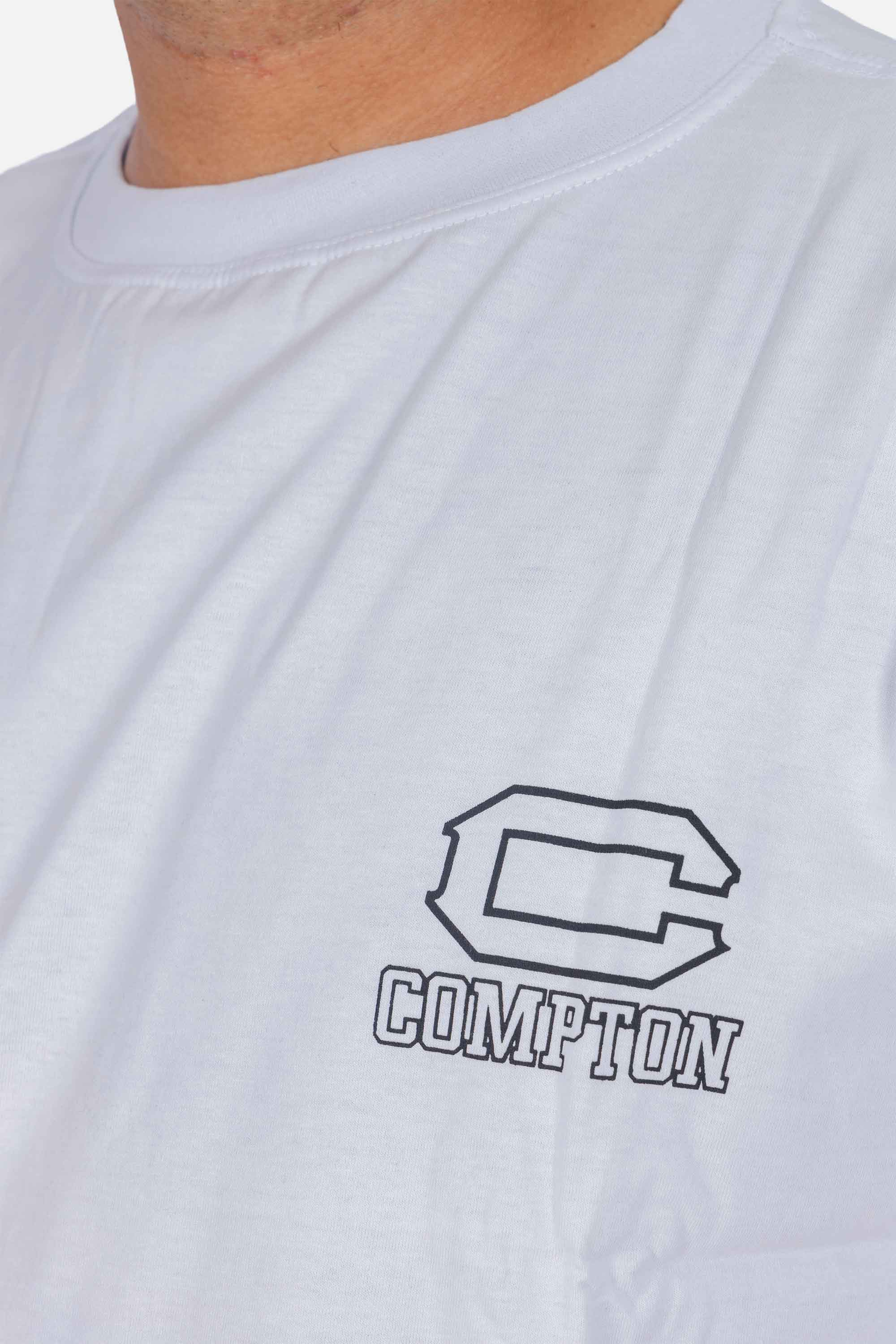 Camiseta Compton Oversized Illusion Branca