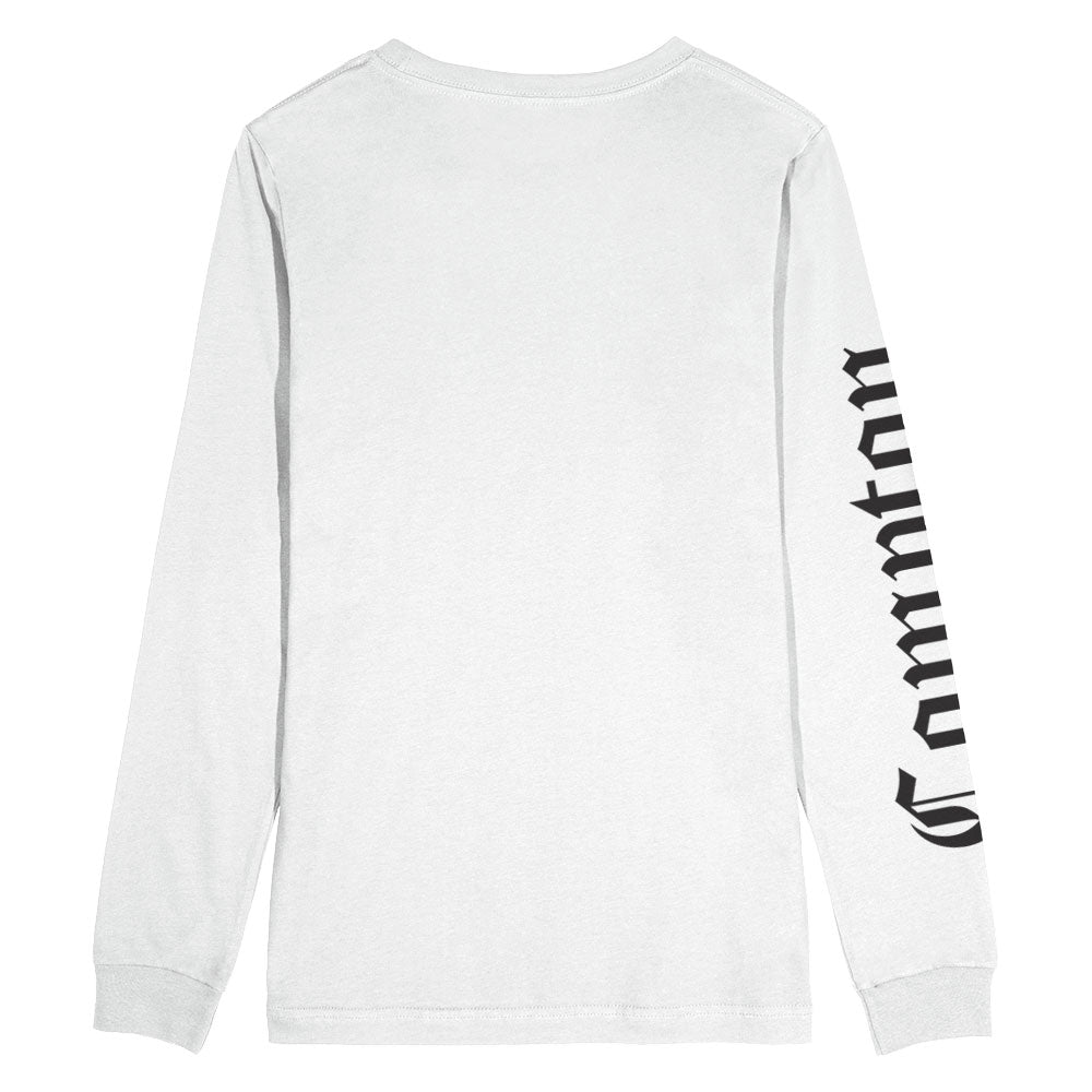 Camiseta Compton Manga longa Logo Branca