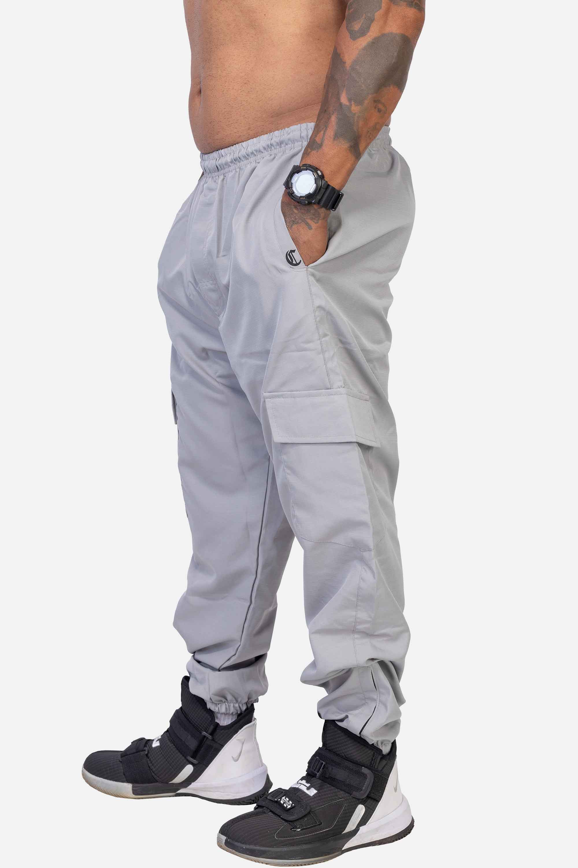 Calça Cargo Compton Ripstop Com Zíper Cinza