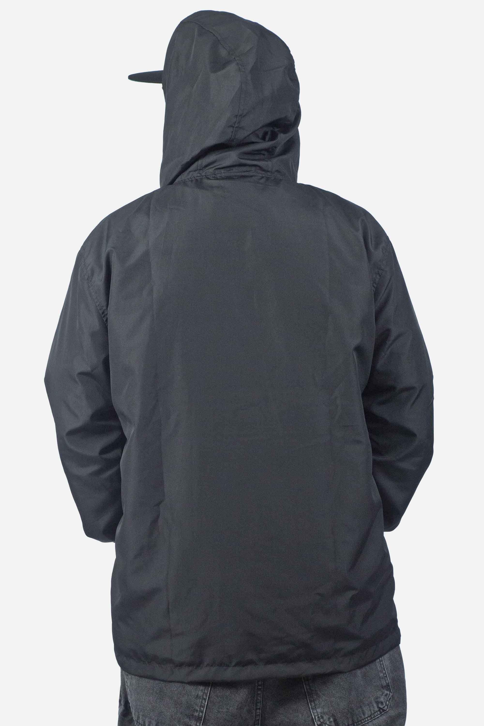 Jaqueta Compton Corta Vento Anorak Vira Bolsa Preta