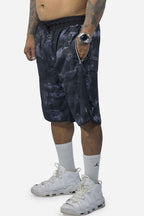 Bermuda Compton Full Print Tactel Preta