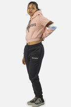 Blusa Moletom Compton Cropped Rosa