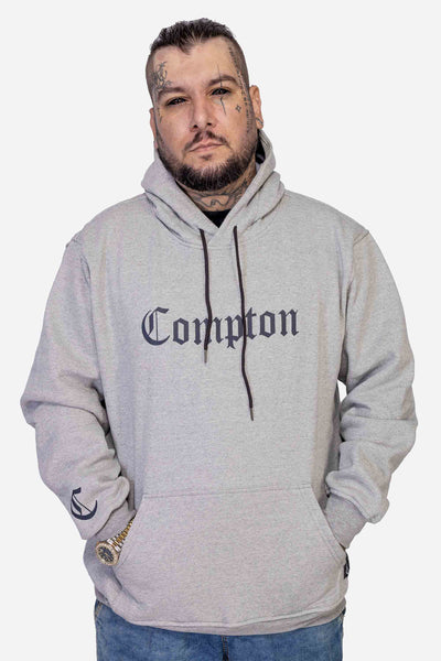 Moletom Compton Canguru Classic Plus Cinza