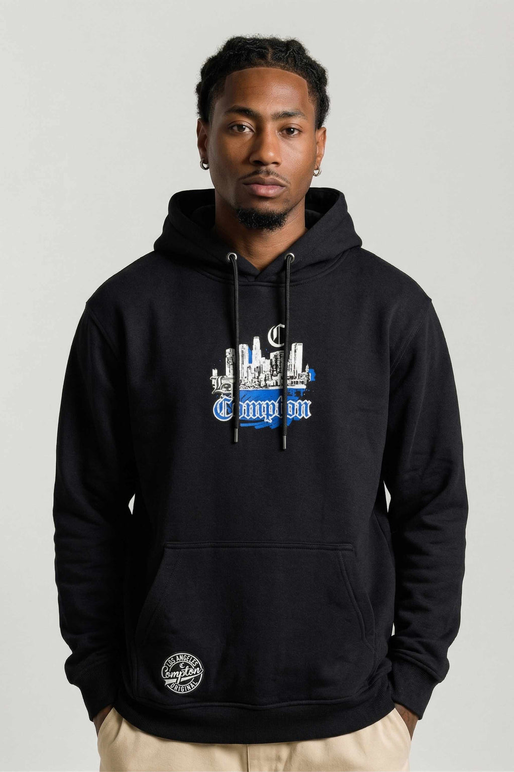 Moletom Compton Canguru CityScape Preto