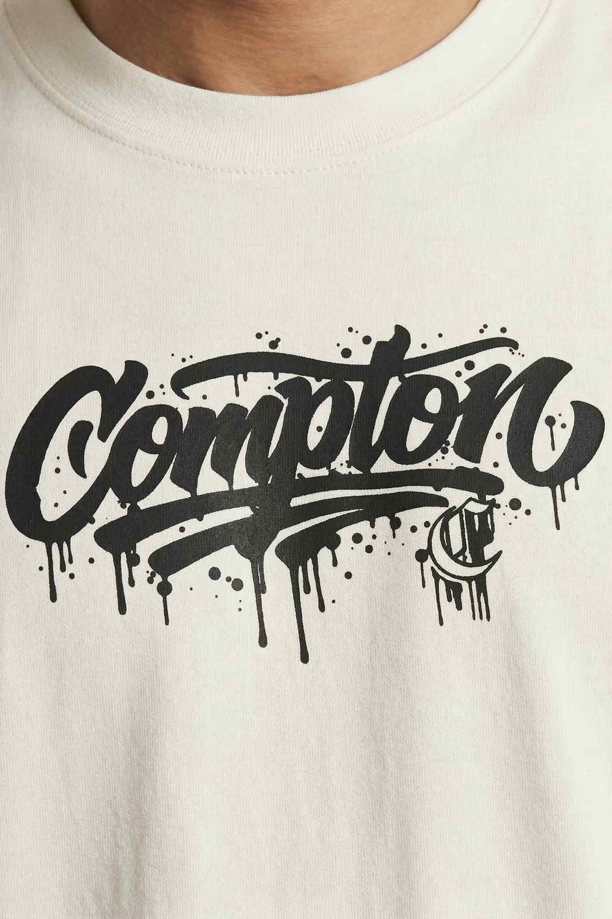 Camiseta Compton Oversized Drained Off White