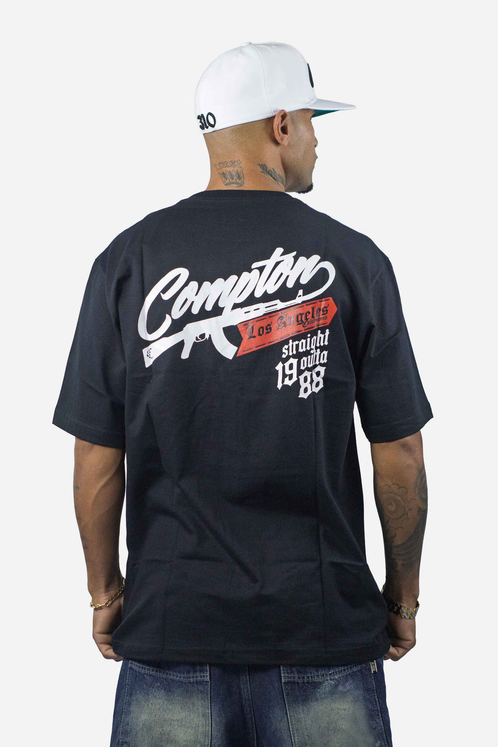 Camiseta Compton Oversized Bullet Preta