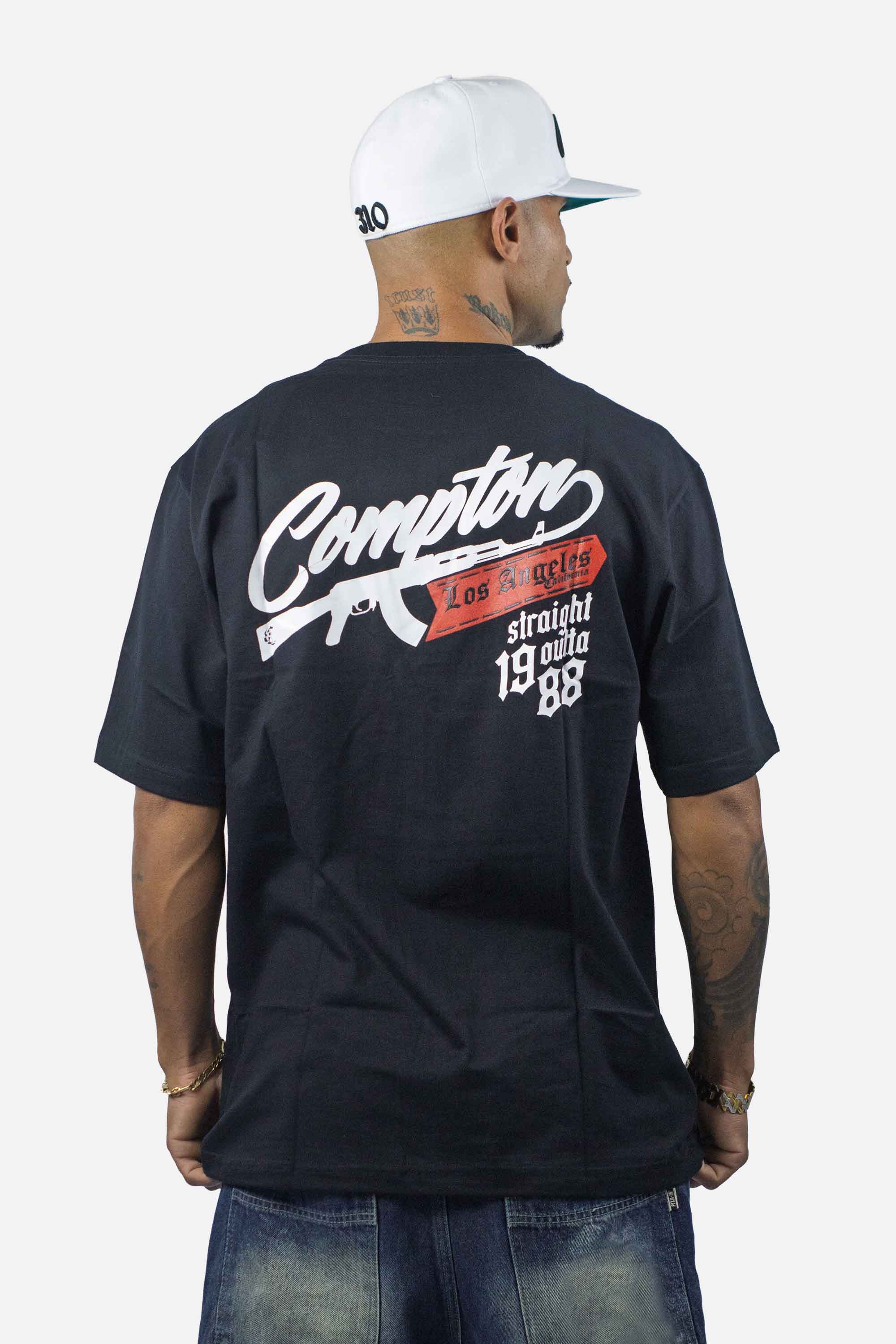 Camiseta Compton Oversized Bullet Preta