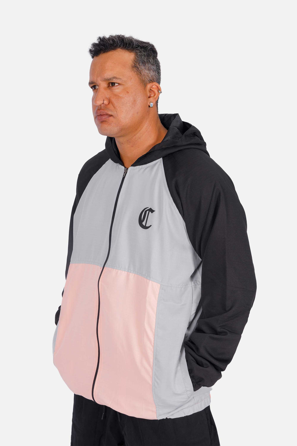 Jaqueta Compton Corta Vento Logo Refletivo Rosa