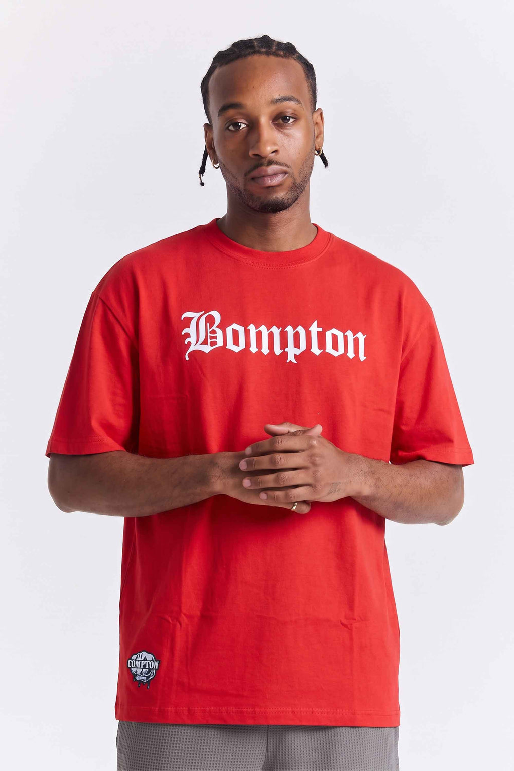 Camiseta Oversized Compton Masculina Streetwear Bompton Vermelha