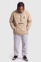 Jaqueta Compton Corta Vento Anorak Vira Bolsa Bege