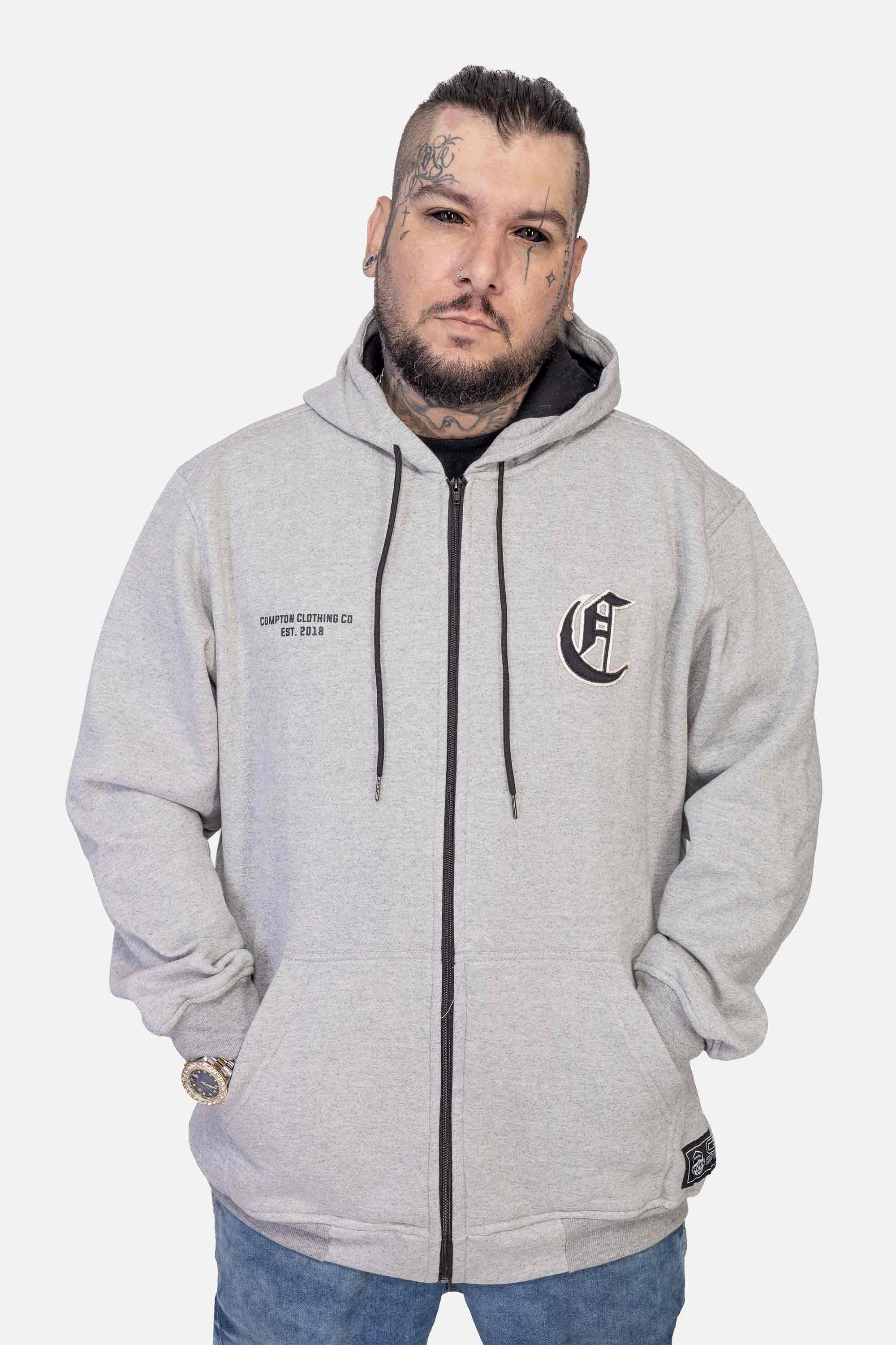 Moletom Compton Canguru Street Rules Cinza