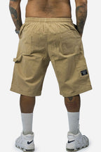 Bermuda Sarja Compton Carpinteiro Logo 3D Caqui