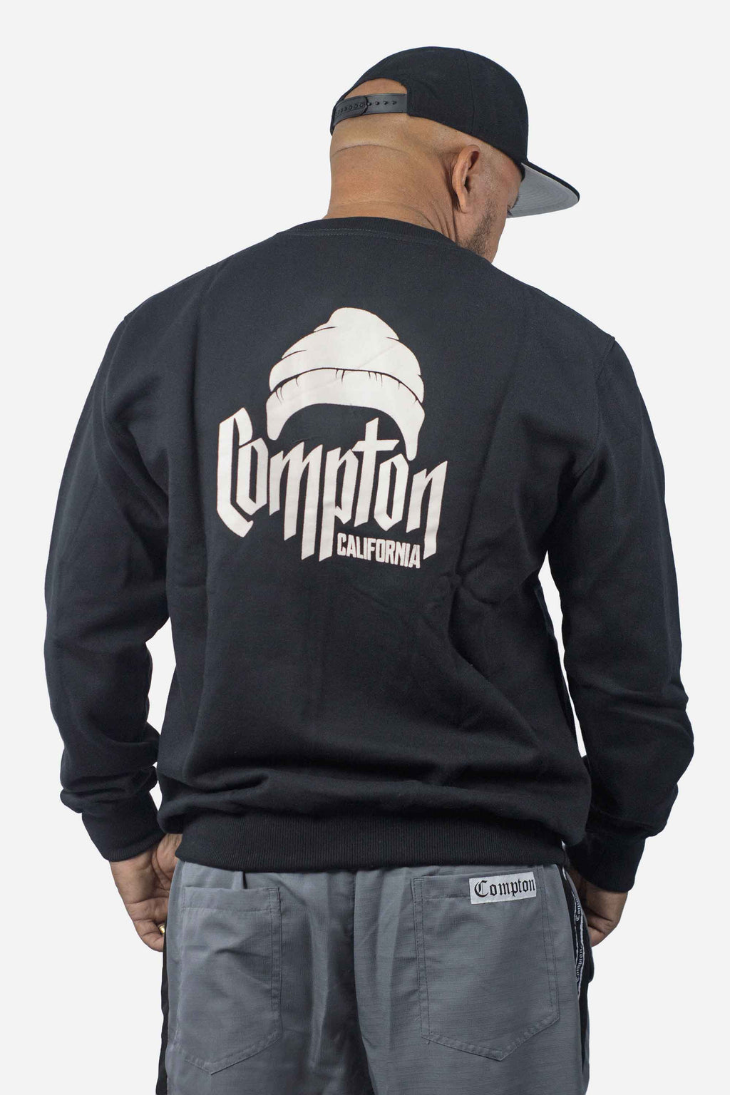 Moletom Compton Careca Gorro Preto