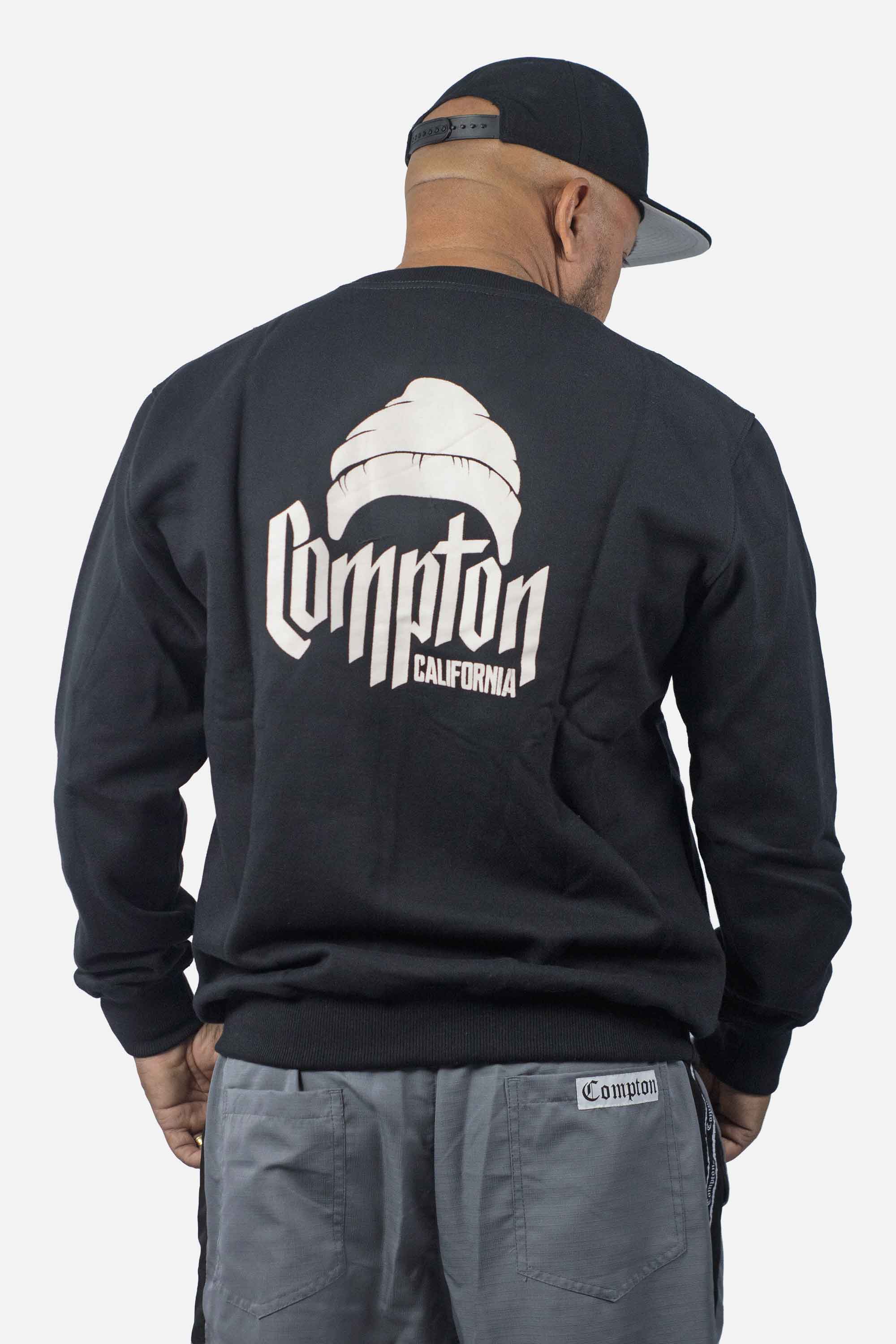 Moletom Compton Careca Gorro Preto
