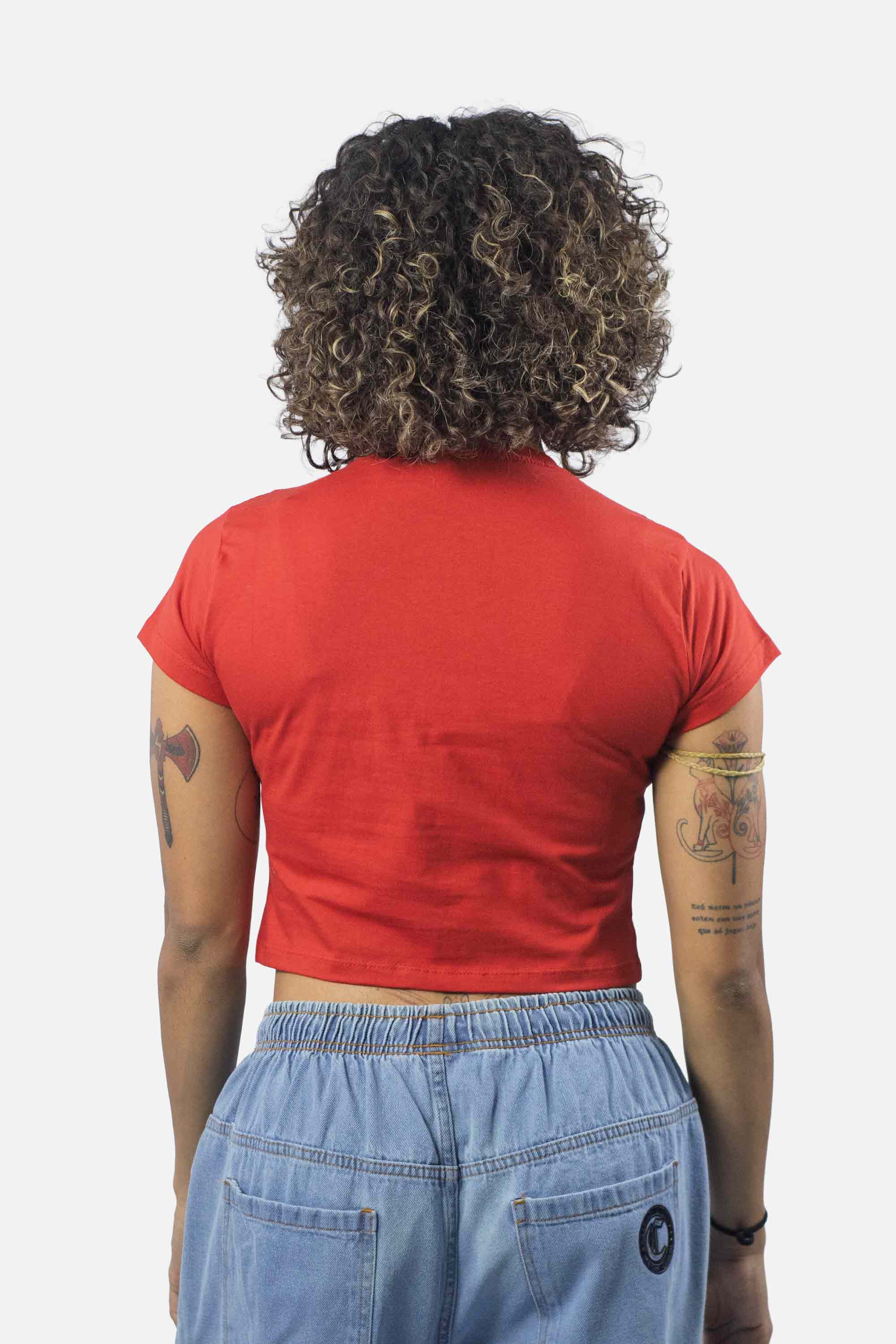 Cropped Compton Relevo 3D Vermelho