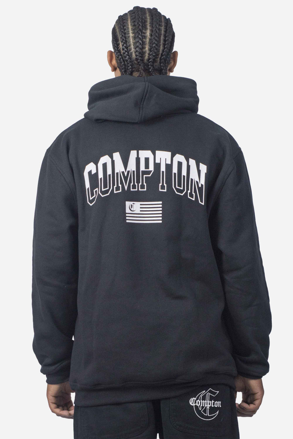Moletom Compton Canguru Hood Certified Preto